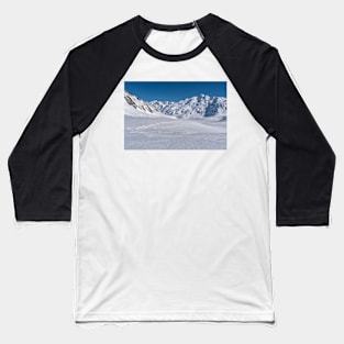 Tasman Glacier with Aoraki/Mt Cook Baseball T-Shirt